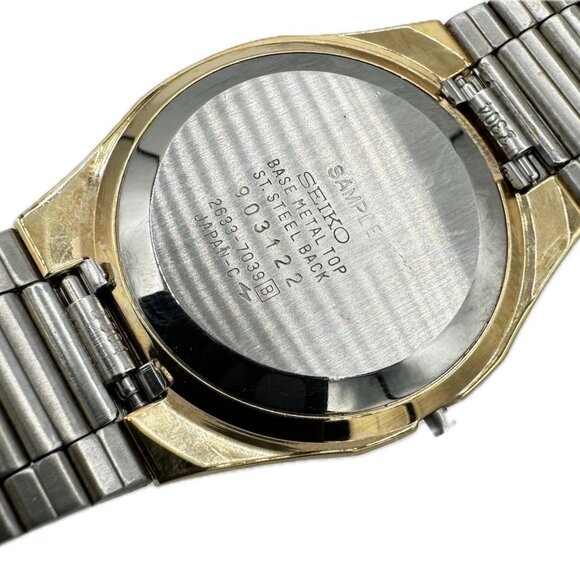 Vintage Seiko 2633-7039 Salesman Sample w Waffle Dial Men's Wristwatch Case - Picture 5 of 5